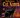 A vintage-style Halloween poster featuring a stylized black cat with arched back in front of a haunted house, jack-o'-lanterns at its feet, and lightning in the background.