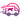 Circular logo on solid white background, rich pink and purple colors, sleek delivery box with motion lines and subtle cat silhouette