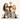 a family of 5, mum black long hair age 30, dad bald age 35, Son Blonde hair glasses age 13, son brown hair permed age 10, daughter age 7 dark long hair , with 9 ragdoll cats