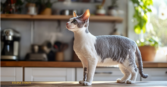 Cornish Rex Cat / Kitten Looking Cute.