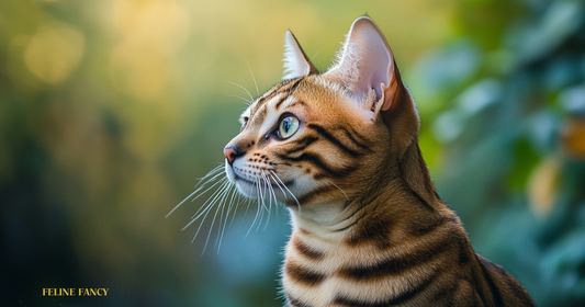 Bengal Cat laying down looking cute.