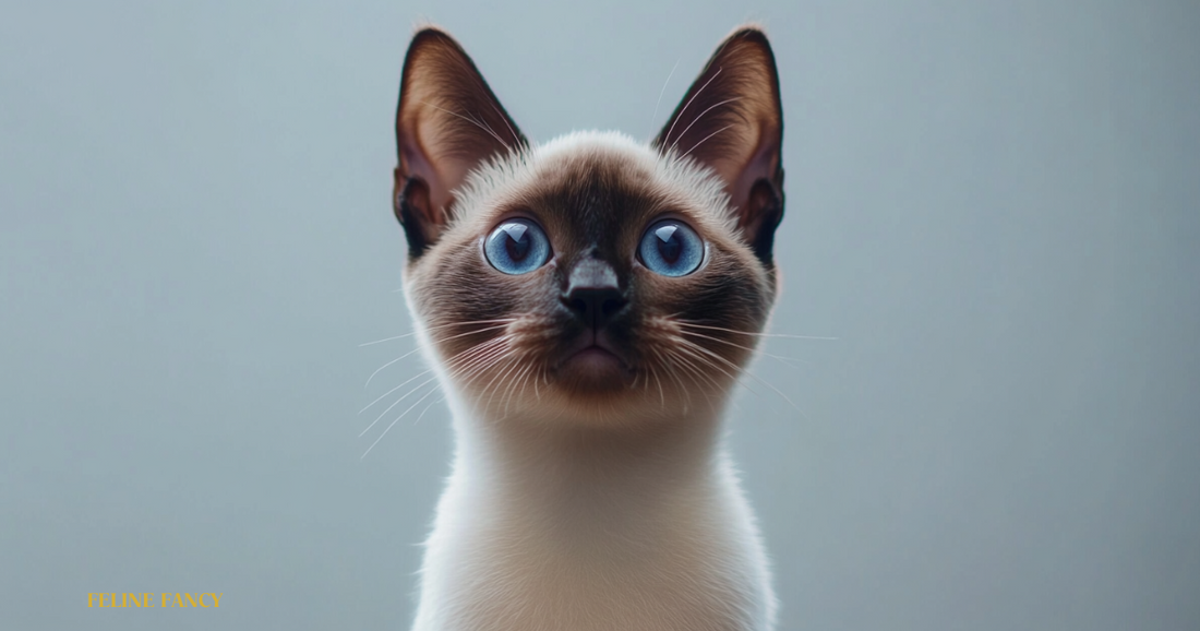 Siamese Cat with Feline Fancy Logo.