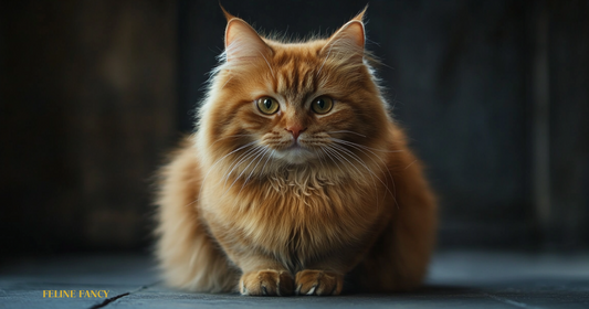 British Longhair Cat in Garden.