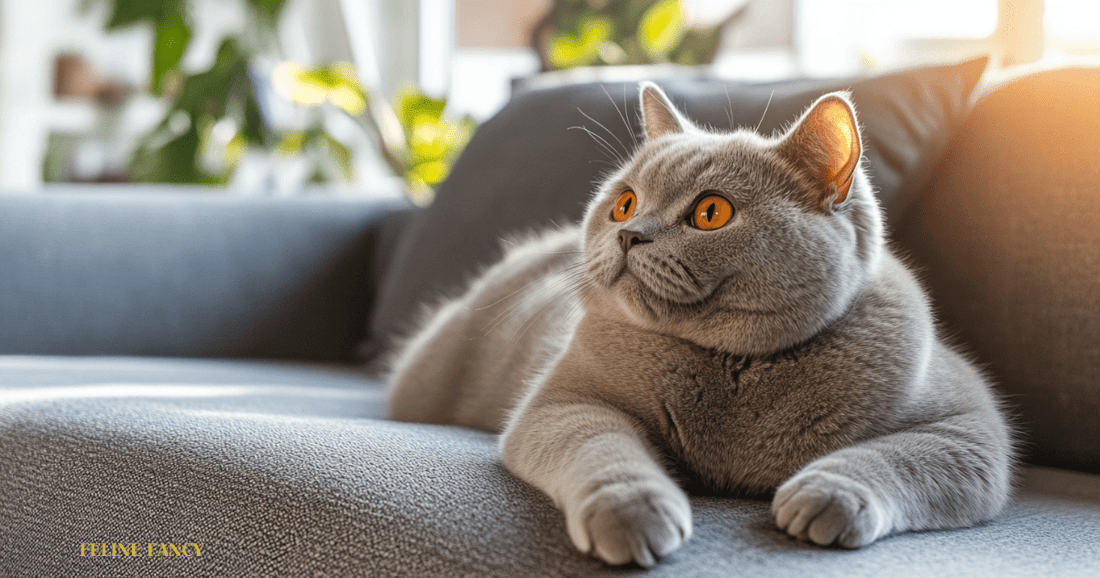 British Shorthair Kitten with Paw in air.