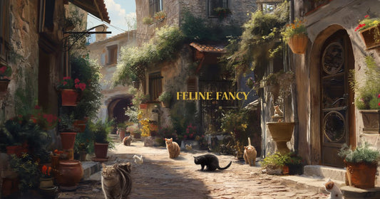 A picture of a French village filled with Cats