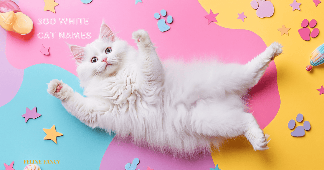 White Cat Names with Feline Fancy Logo