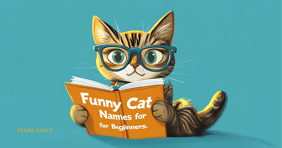 300 funny cat names with feline fancy logo.