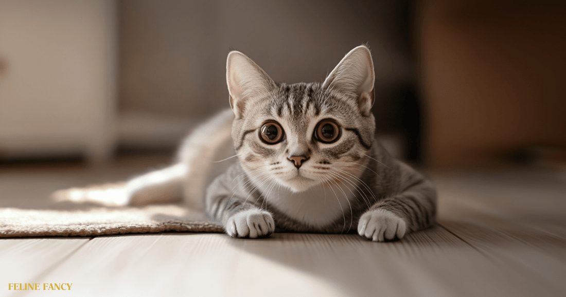 American Wirehair looking cute standing on a wall