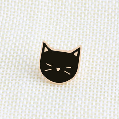 Black Cat Enamel Badge