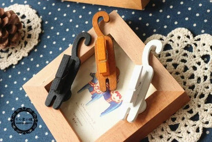 Wooden Cat Clip Set