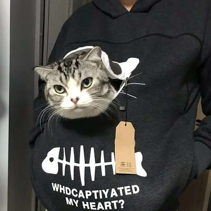Hoodie With Cat Pouch