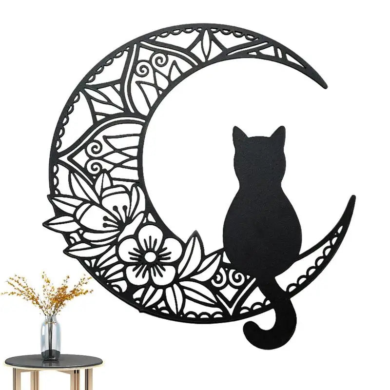 Black Cat Moon Wall Art