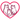 Three cats inside a pink heart on a white background