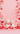 Two white cats with red bows surrounded by heart-shaped decorations on a pink background