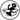 Black and white icon of a cat on top of a box