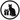 Black silhouette of a cat with a present inside a circular border
