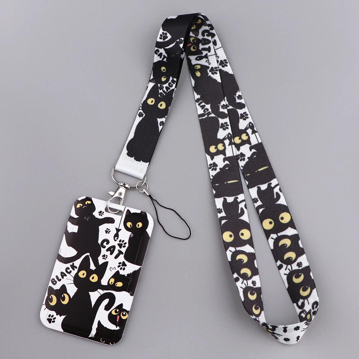 Black Cat Credential Holder - Feline Fancy