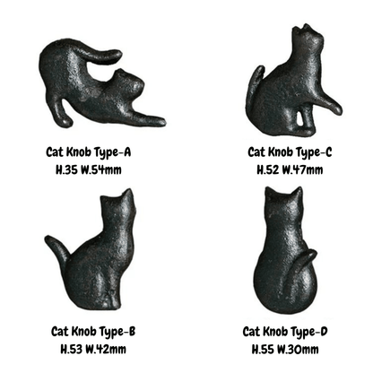 Black Cat Door Knobs - Feline Fancy