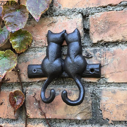 Black Cat Garden Hooks - Feline Fancy