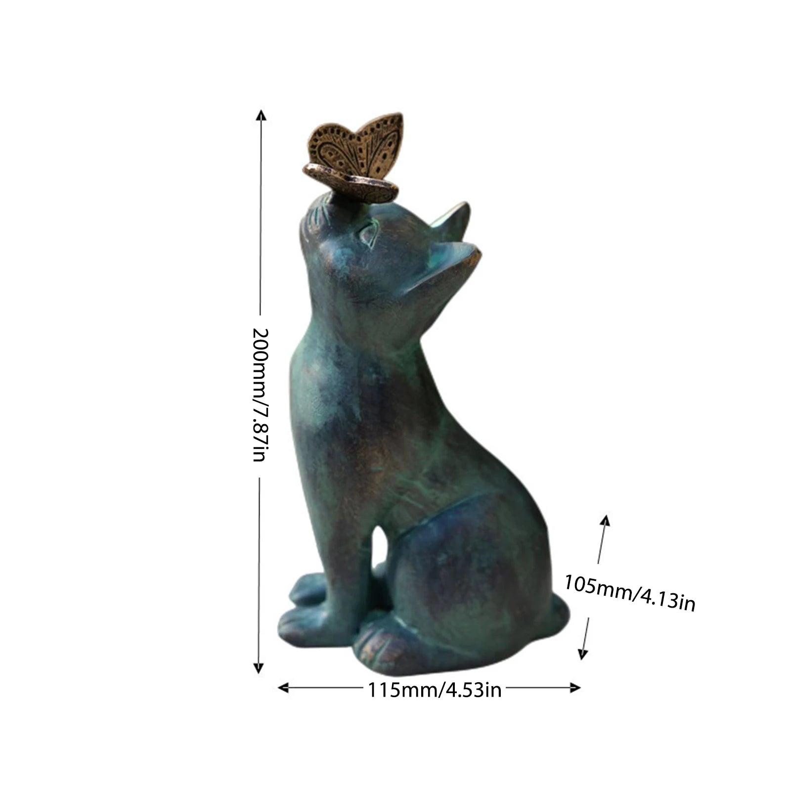 Black Cat Garden Statue - Feline Fancy