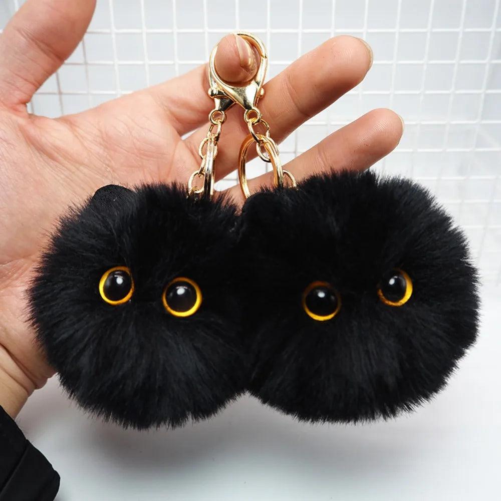 Black Cat Keychain - Feline Fancy