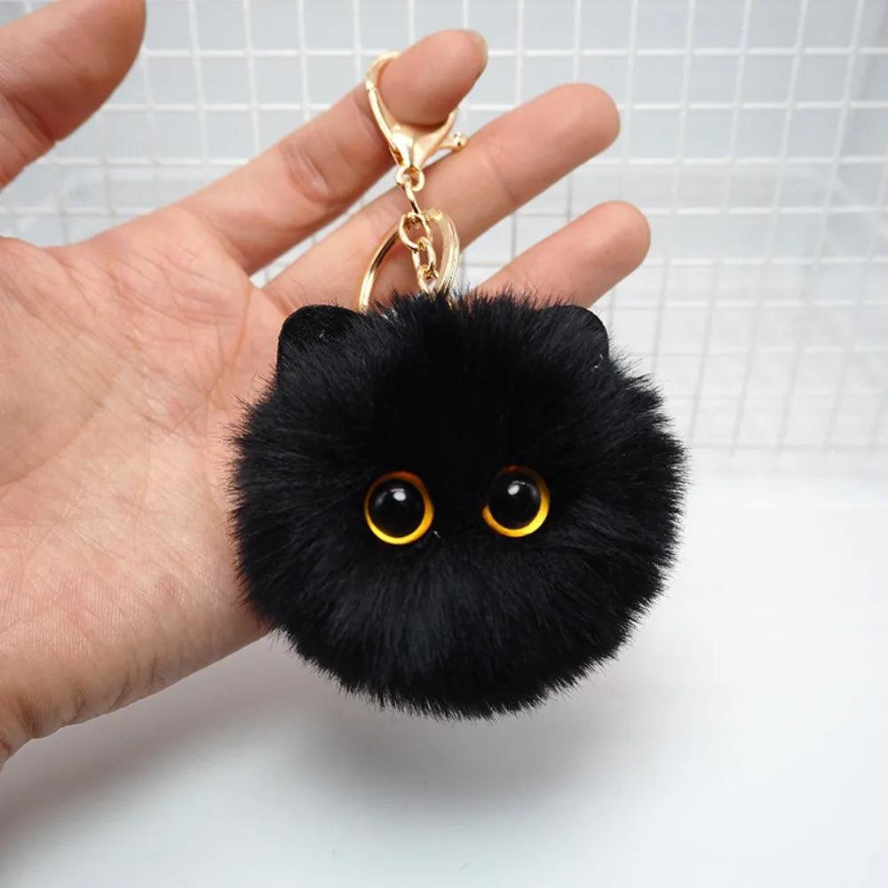 Black Cat Keychain - Feline Fancy