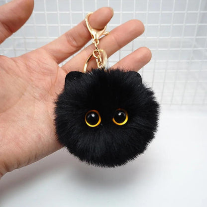 Black Cat Keychain - Feline Fancy