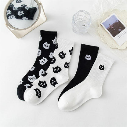 Black Cat Socks - Feline Fancy