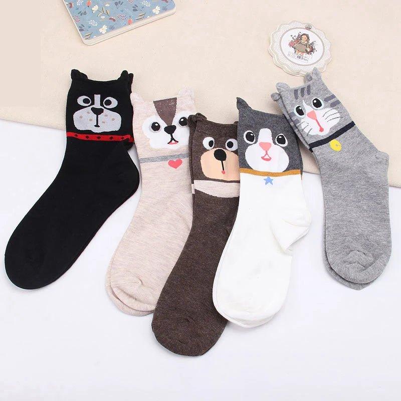 Cat Face Socks - Feline Fancy