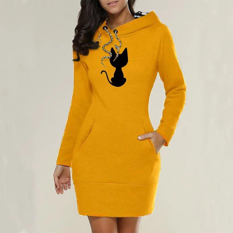 Cat Hoodie Dress - Feline Fancy