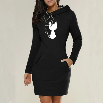 Cat Hoodie Dress - Feline Fancy