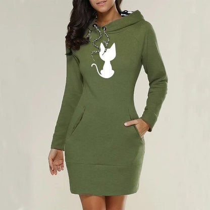 Cat Hoodie Dress - Feline Fancy