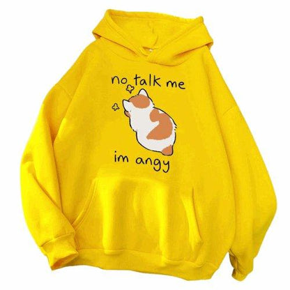 Cat Print Hoodie