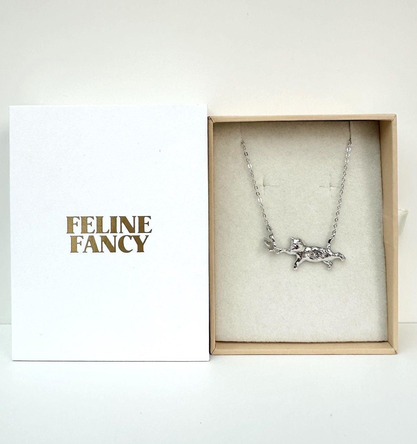 Catch A Butterfly Necklace - Feline Fancy