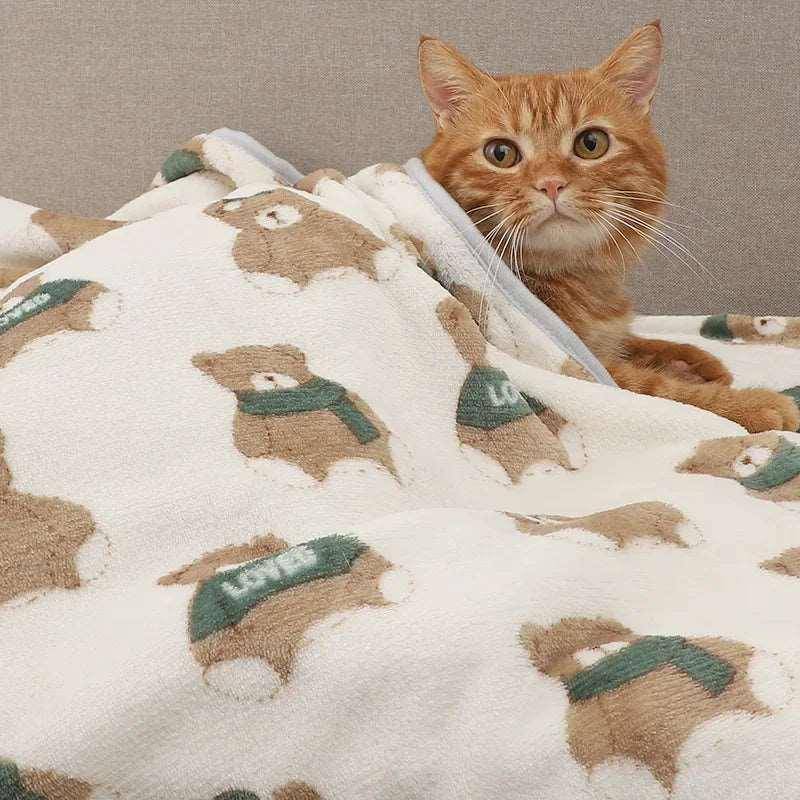 Cute Cat Blanket featuring an adorable cat design, perfect for adding warmth and charm to your home