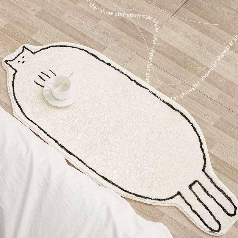 Fat Cat Rug featuring a playful and adorable design of a chubby cat, perfect for adding charm to your space