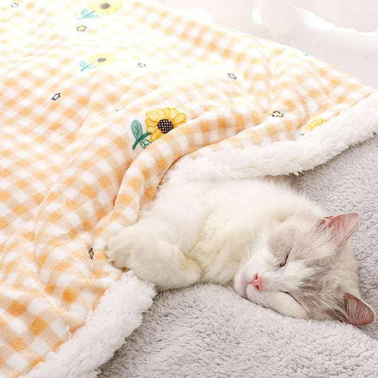 Cat Print Blanket featuring a charming design with playful cat prints, perfect for adding warmth and personality to your home