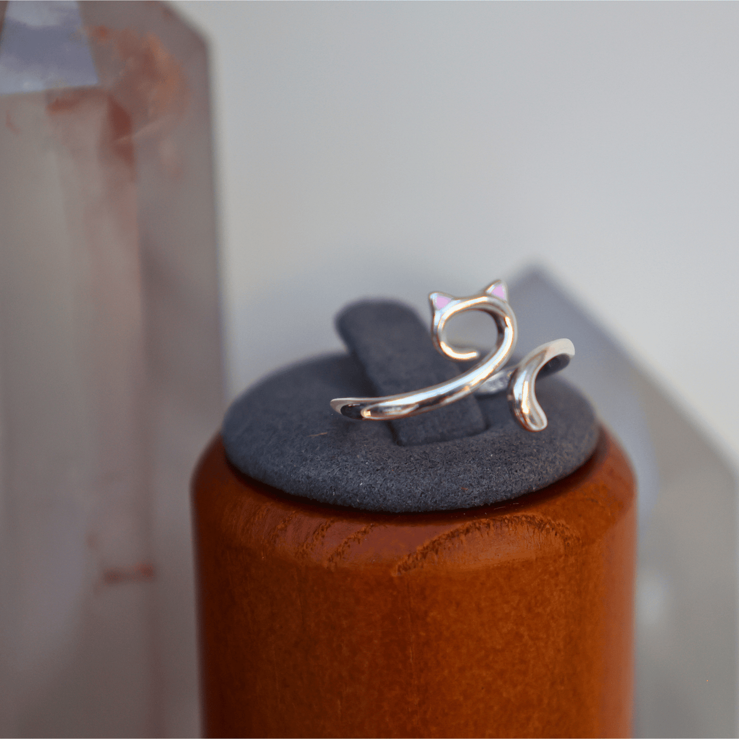 Mary Cat Ring designed with attention to detail to showcase a graceful cat figure