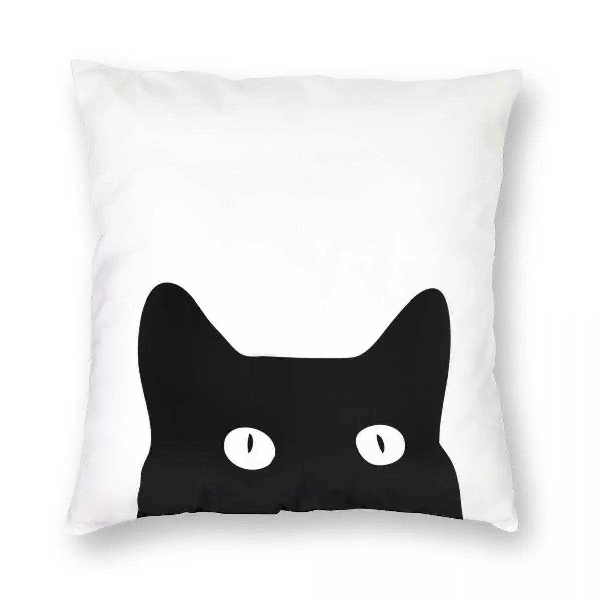 Unique Black Cat Pillowcase, a thoughtful gift for any cat lover.