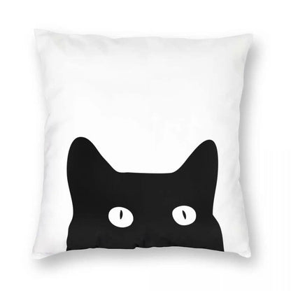 Unique Black Cat Pillowcase, a thoughtful gift for any cat lover.