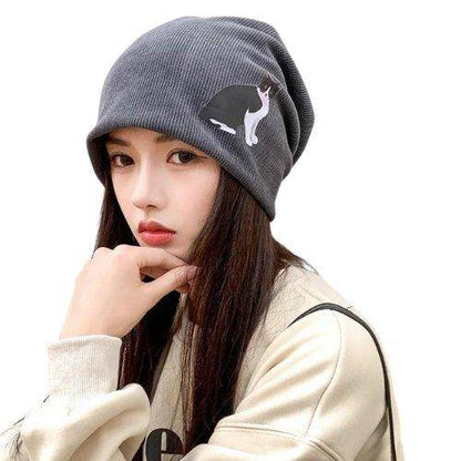 Slouchy Cat Beanies featuring a relaxed, slouchy design with cute cat ears for a laid-back and playful look