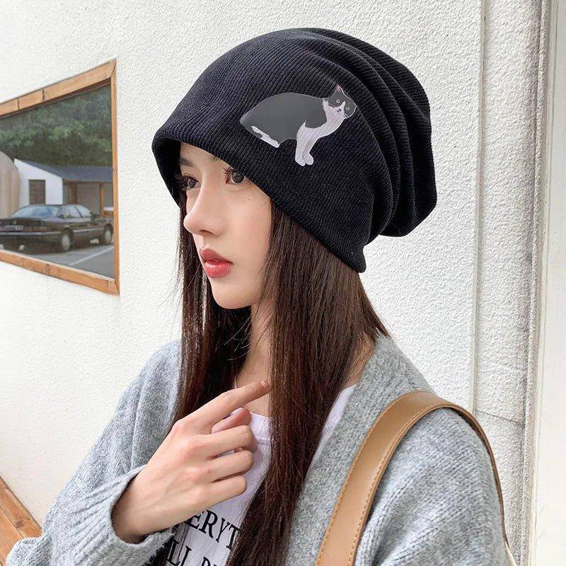 Add a whimsical touch to your winter wardrobe with the cozy and stylish Slouchy Cat Beanies