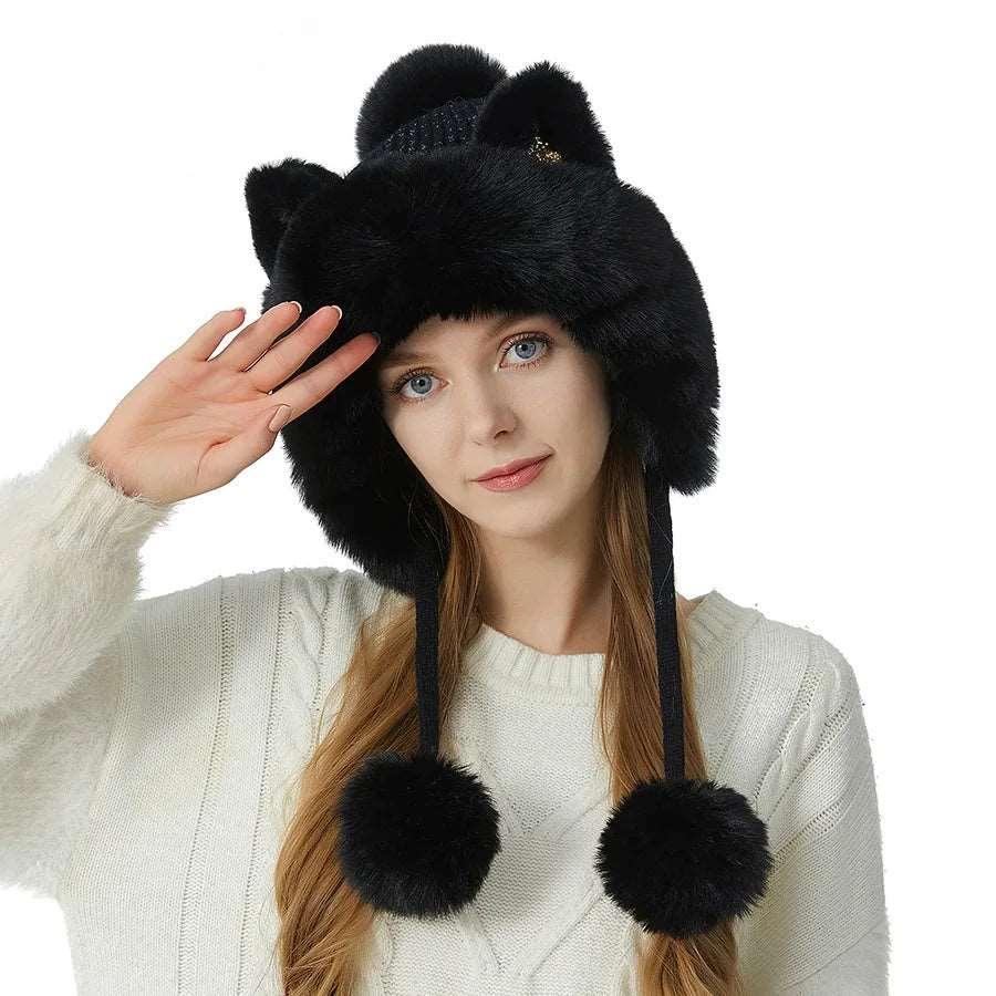 Ideal for layering over your favorite scarf or coat, the Knitted Cat Hat provides both warmth and style