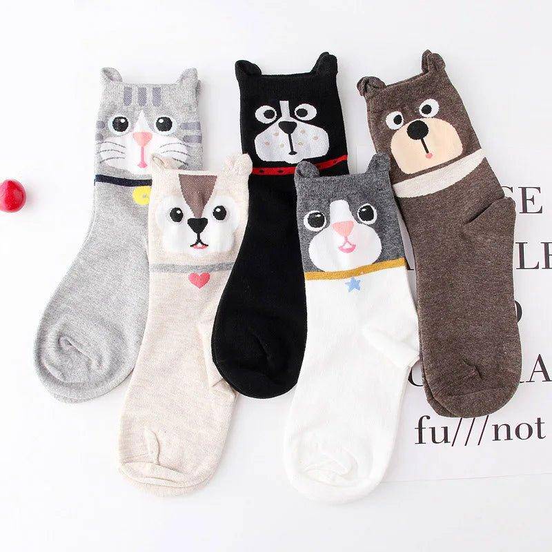 Cat Face Socks featuring a cute and playful design with an adorable cat face for a fun twist on your footwear