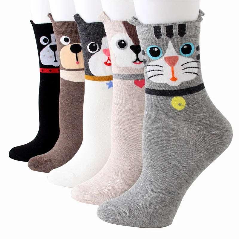 Add a whimsical touch to your sock collection with the charming Cat Face Socks