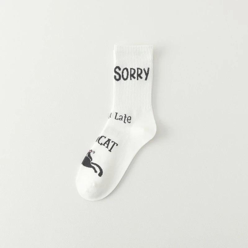 Show off your unique style with these cute and practical Cute Cat Socks, ideal for lounging or casual outings