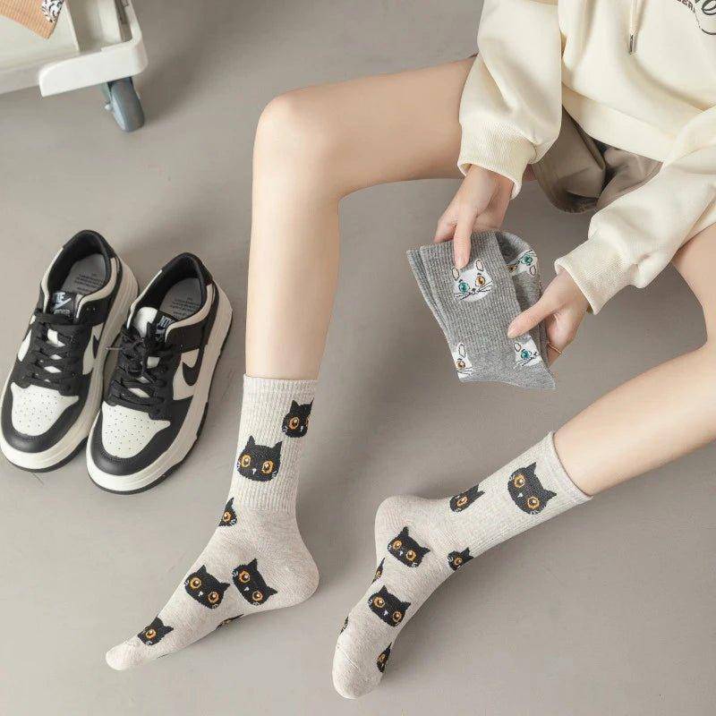 Cute Cat Socks featuring an adorable cat design to add charm and playfulness to your wardrobe