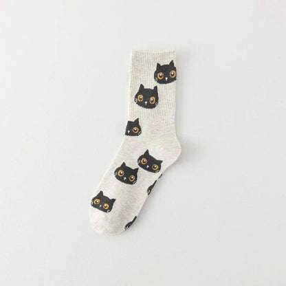 These Cute Cat Socks are sure to bring a smile to your face, adding a quirky touch to your casual wear