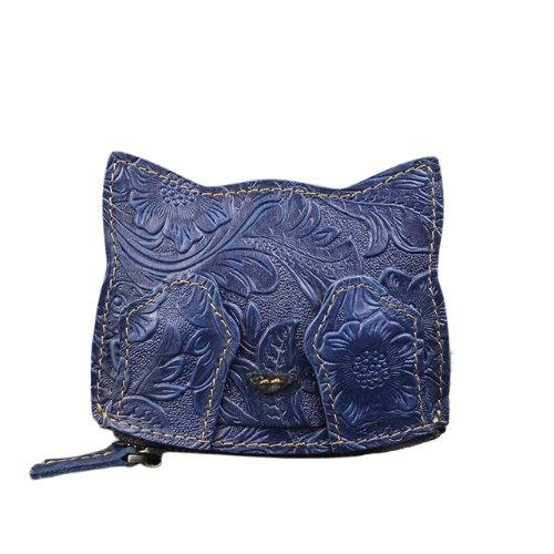 Show your love for cats with this sophisticated yet playful Leather Shy Cat Purse