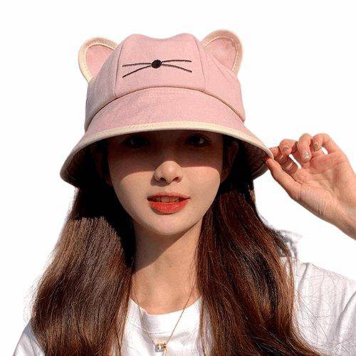 Cat Bucket Hat featuring a playful design with cute cat ears, perfect for adding a whimsical touch to your outfit